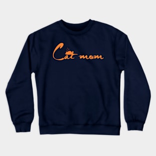 Cat mom (dark) Crewneck Sweatshirt